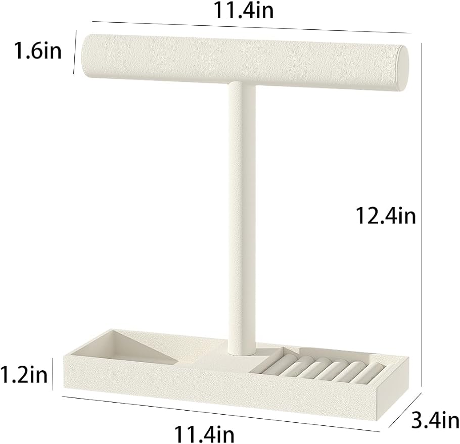 Bracelet and Necklace Holder, Velvet Jewelry Necklace Display Organizer Stand - Image 6