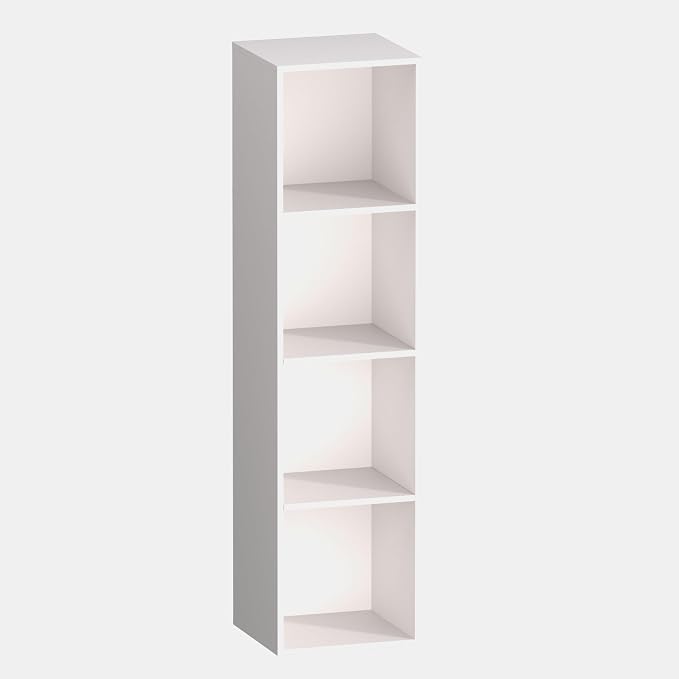 4 Cube Storage Organizer, 4 Tier Cube Bookcase Freestanding Storage Display by VAFHYLLIS