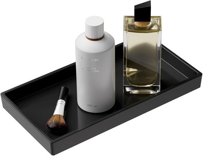 Vanity and Bathroom Tray, 7.7" ABS Countertop Organizer, Waterproof Vanity Tray by Unknown