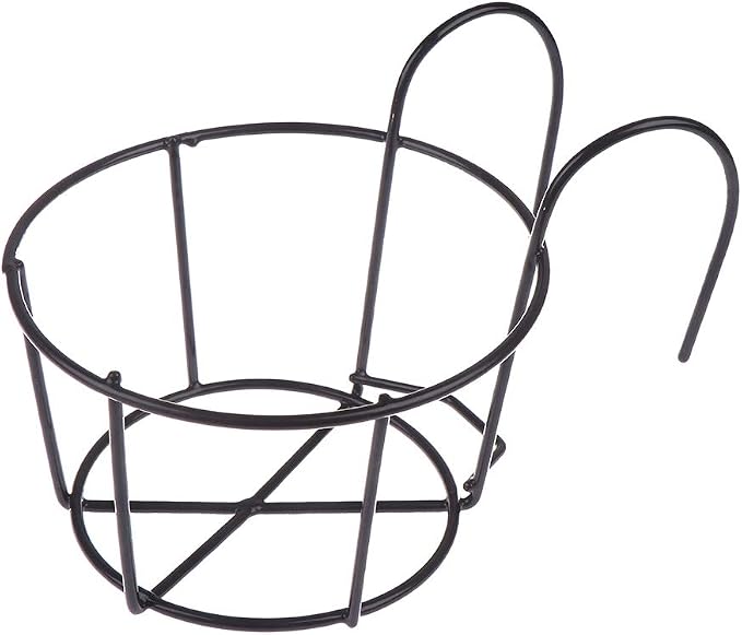 1 Pack Hanging Railing Planters Flower Pot Holders Plant Iron Racks Fence Metal by WWahuayuan