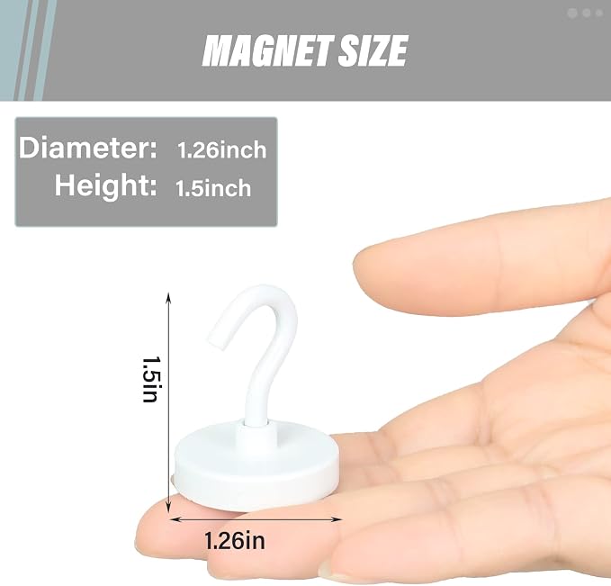 Neosmuk Magnetic Hooks, Heavy Duty 130lb+ Strong Magnet Hook - Image 4