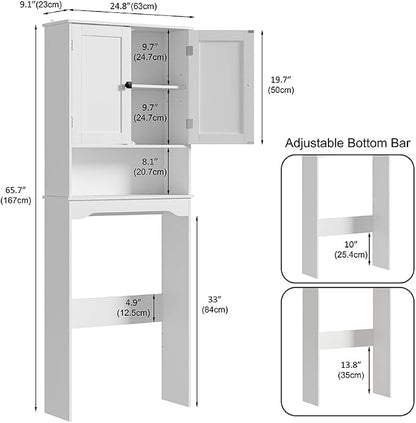 RRX Over The Toilet Storage Cabinet, Bathroom Above Organizer | Free Standing - Image 2