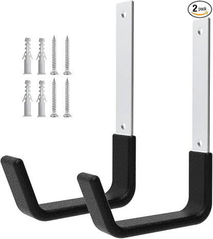 Heavy Duty Utility Hooks for Wall Mount, Garage Wall Hooks, Chainsaw & Leaf by Juformin