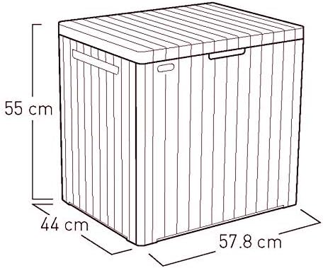Keter City Outdoor Plastic Storage Box Garden Furniture 57.8 x 44 x 54.8 cm - Image 9