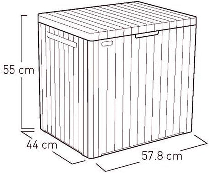 Keter City Outdoor Plastic Storage Box Garden Furniture 57.8 x 44 x 54.8 cm - Image 9