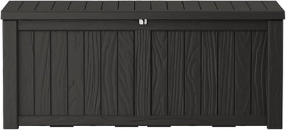 150 Gallon Outdoor Storage Box Waterproof Lockable Resin Deck Box Large by Decksplore%E2%80%94BuiltforOutdoor