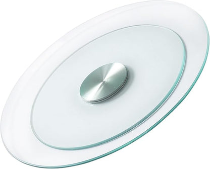 VEVOR 20 in Glass Lazy Susan Turntable, 360° Rotation Round Clear Tabletop by VEVOR
