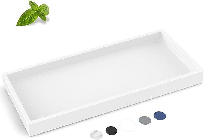 Bathroom Counter Tray, EG-SIPRO High-Grade Thickened Silicone Bathroom Vanity by EG-SIPRO