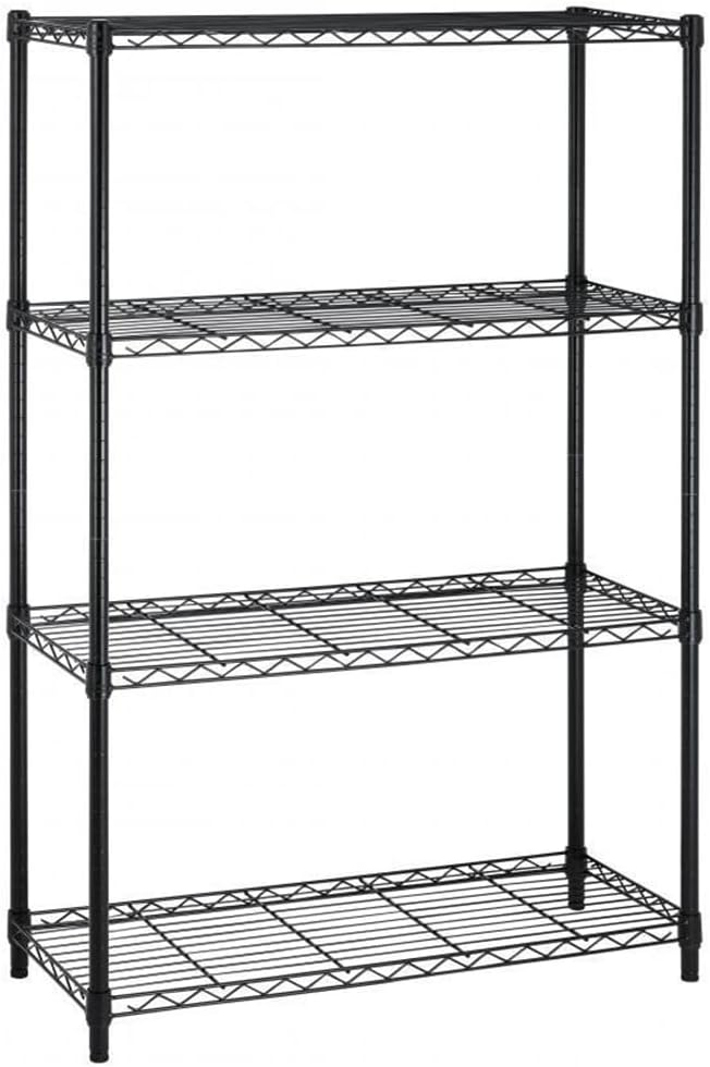 PayLessHere | 4-Tier Wire Shelf | 36"x14"x54" | Black | Adjustable Racks | by BestOffice