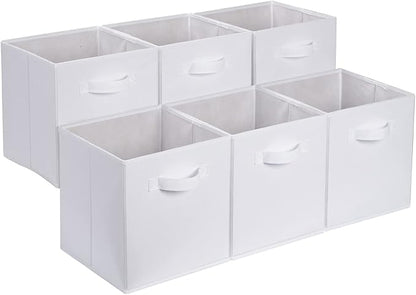 Amazon Basics Cube Organizer Storage Bins Handles, Collapsible Fabric by AmazonBasics