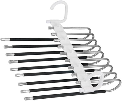 2Pack 9 Layers Foldable Pants Hangers Space Saving Trouser Hanger - Image 2