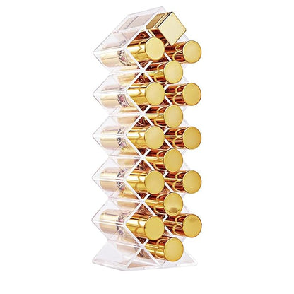 Lipstick Holder Organizer 16 Spaces Acrylic Stackable Fish Shape Lipstick Tower by Unknown