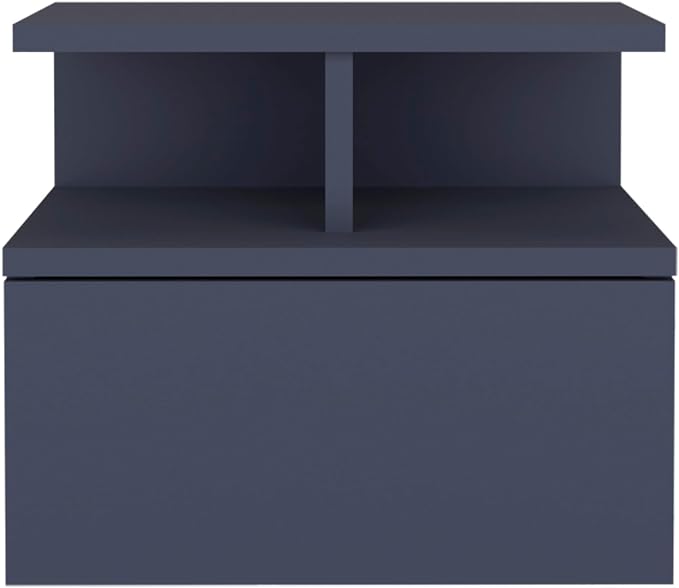 Floating Nightstand, 1 Drawer, Open Shelf, Wall Mounted Design - Image 8