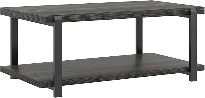 FOLUBAN Modern Coffee Table, Rustic Wood Center Table - Image 9