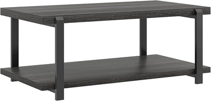 FOLUBAN Modern Coffee Table, Rustic Wood Center Table - Image 9
