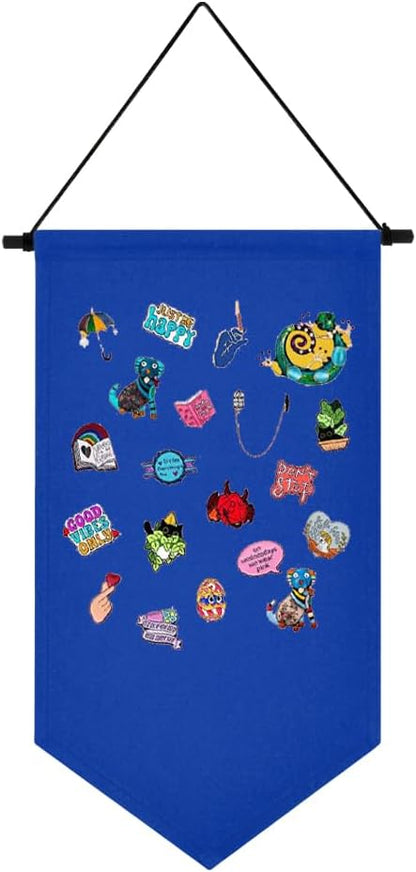 Wall Hanging Brooch Storage Case Canvas Display Stand Enamel Pin Display Banner by YeeMan