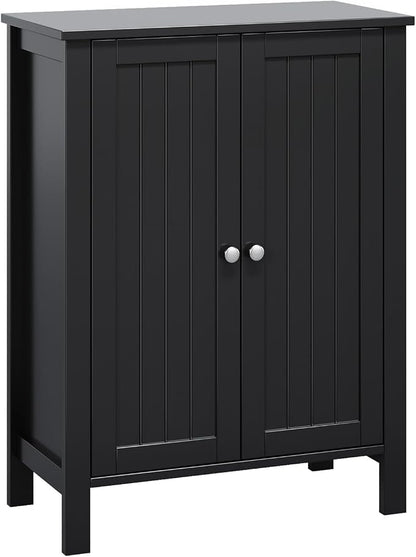Bonnlo Free Standing Bathroom Cabinet, Modern Black Storage Cabinet by Bonnlo