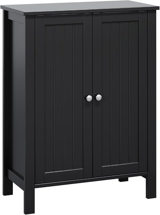 Bonnlo Free Standing Bathroom Cabinet, Modern Black Storage Cabinet by Bonnlo