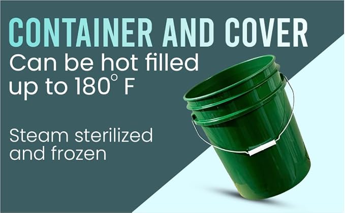 House Naturals 5 Gallon Food Grade BPA Free Container Dark Green Bucket - Image 3