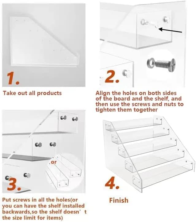 WUIVIUT Spice Rack Organizer For Cabinet, 3 in/Tier Acrylic Tiered Spice Shelf - Image 4