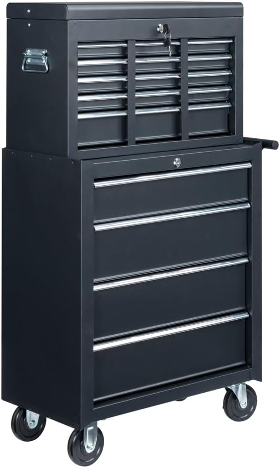 Metal Rolling Tool Box Organizer | Lockable Tool Chest - Image 3