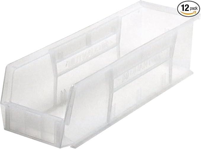 Quantum Storage QUS238 Heavy-Duty Stackable Plastic Storage Bins by QuantumStorageSystems