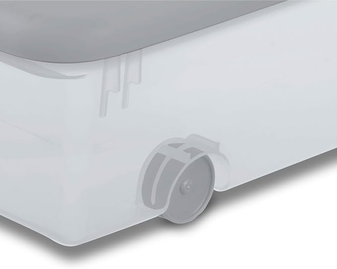 Sterilite 12 Pack Wheeled Under Bed Storage Container, 56 Qt Plastic Bin - Image 6