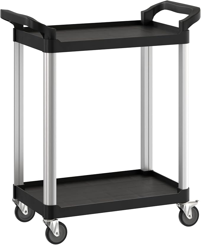 Black Utility/Bussing Cart by Krollen+Industrial
