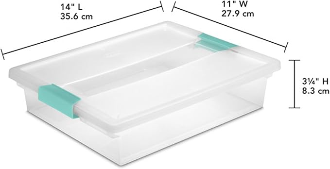 Sterilite Clip Box, Stackable Clear Plastic Bins- Large, Arts or Crafts Supplies - Image 3