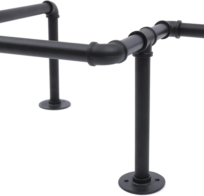 Industrial Pipe Clothes Rack Wall Mounted, 85.83 inches Heavy Duty Iron Pipe - Image 6