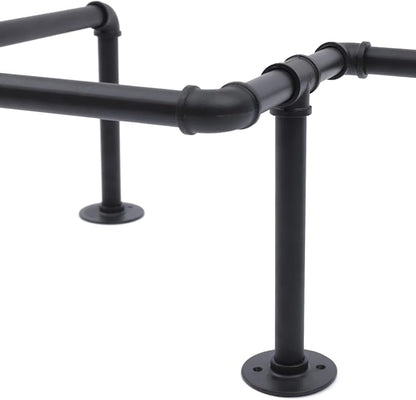 Industrial Pipe Clothes Rack Wall Mounted, 85.83 inches Heavy Duty Iron Pipe - Image 6