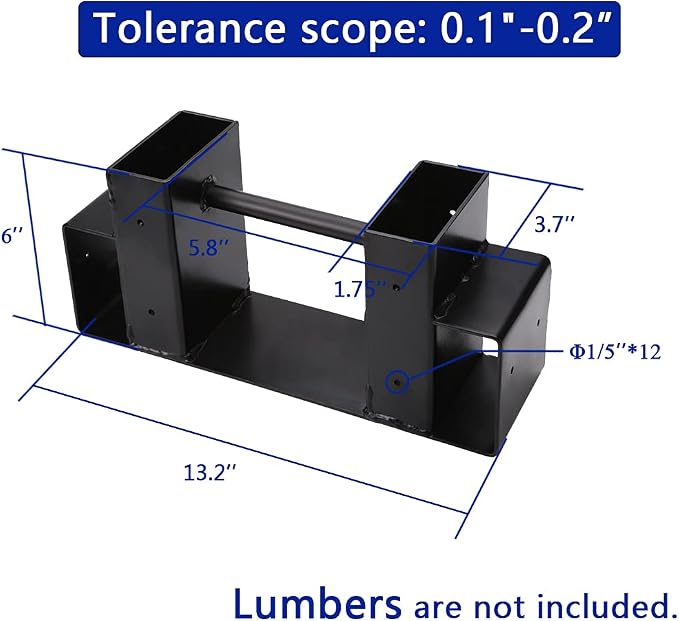 MOFEEZ Outdoor Firewood Log Storage Rack Bracket Kit, Fireplace Wood Storage - Image 2