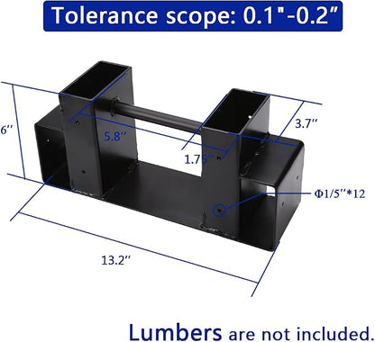 MOFEEZ Outdoor Firewood Log Storage Rack Bracket Kit, Fireplace Wood Storage - Image 2