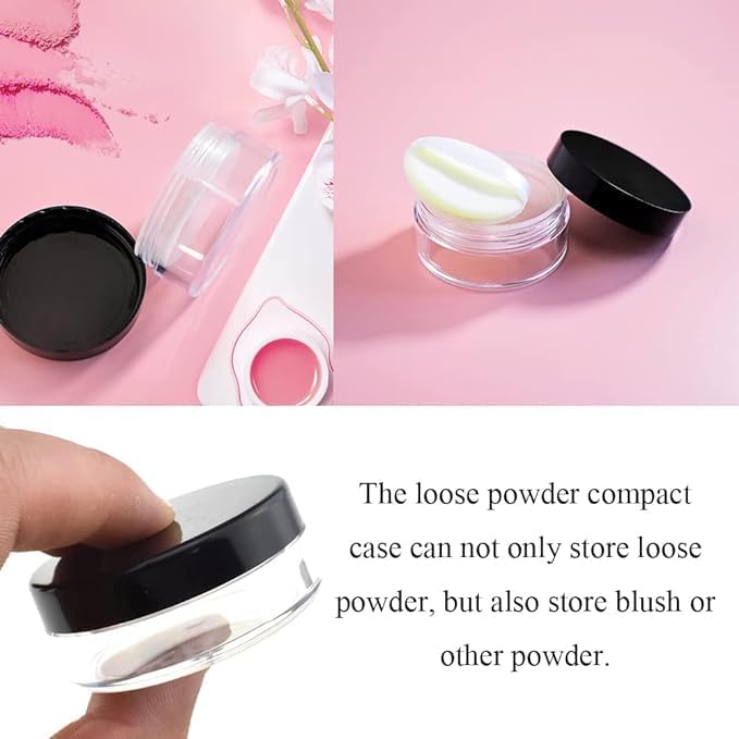 HAHIYO 2P 10ml/0.34oz Plastic Empty Travel Powder Container Small Loose Powders - Image 8