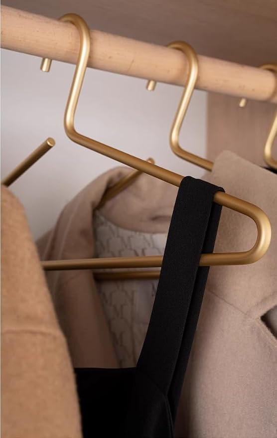 Premium Matte Gold Aluminum Coat Hangers 100 Piece Set, 16.5” Extra Smooth & - Image 8