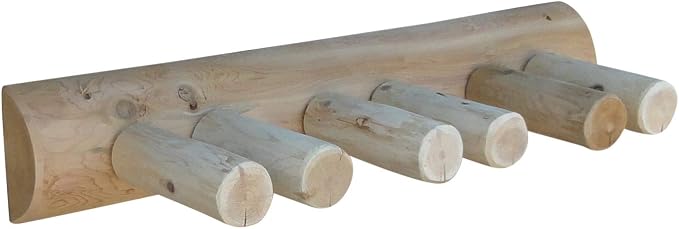 6-Place Log Ski Rack Wall Mount, Indoor Ski Storage Rack - Image 8