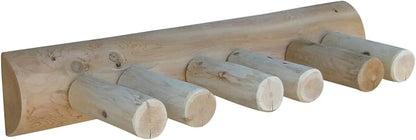 6-Place Log Ski Rack Wall Mount, Indoor Ski Storage Rack - Image 8