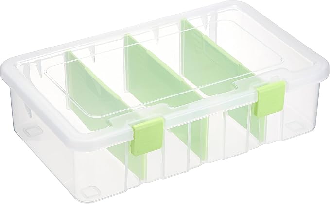 BTSKY Clear Plastic Dividing Storage Box by BTSKY