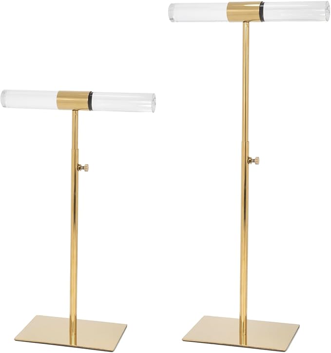 Jewelry Display Stand 2 Packs Stainless Steel Purse Display Stand Acrylic by MCKECHSIONDISPLAYWORLDWIDE