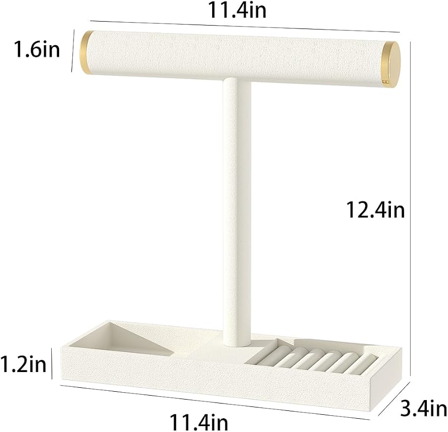 Bracelet and Necklace Holder, Velvet Jewelry Necklace Display Organizer Stand - Image 6