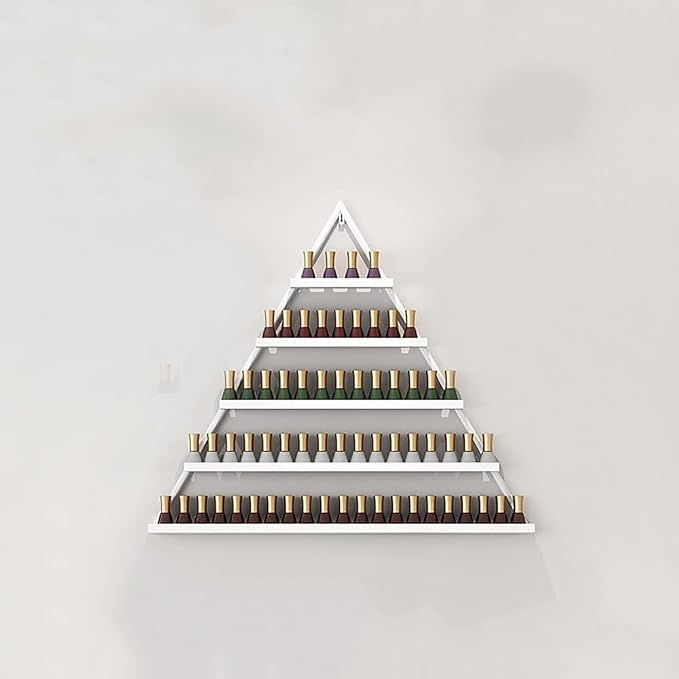Wall Mounted Shelf Nail Polish Bottle Display Rack, Triangular Essential Oil by Unknown