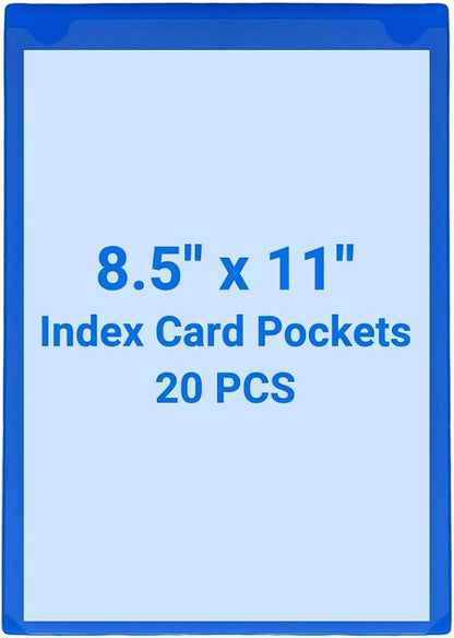 20 PCS Clear Self Adhesive Plastic Label Pockets, Top Loading Business & by Kvatr-X