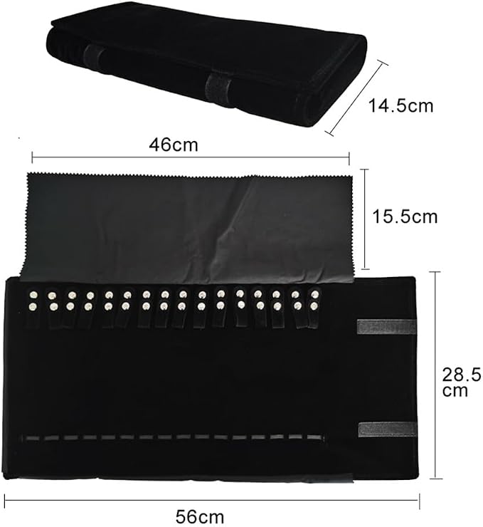 Velet Travel Jewelry Case Roll Bag Organizer - Image 6