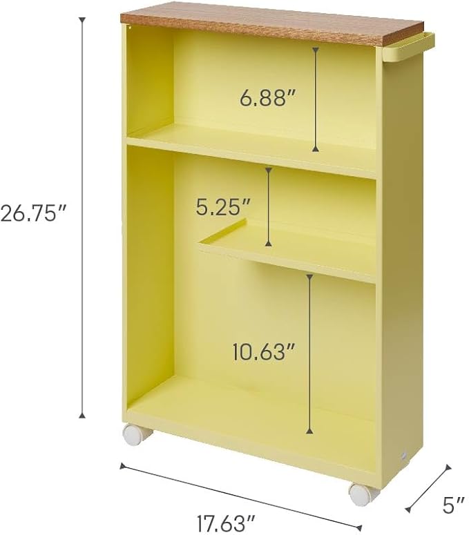 YAMAZAKI Home Bathroom Cart, Rolling Slim Utility Storage - Image 8