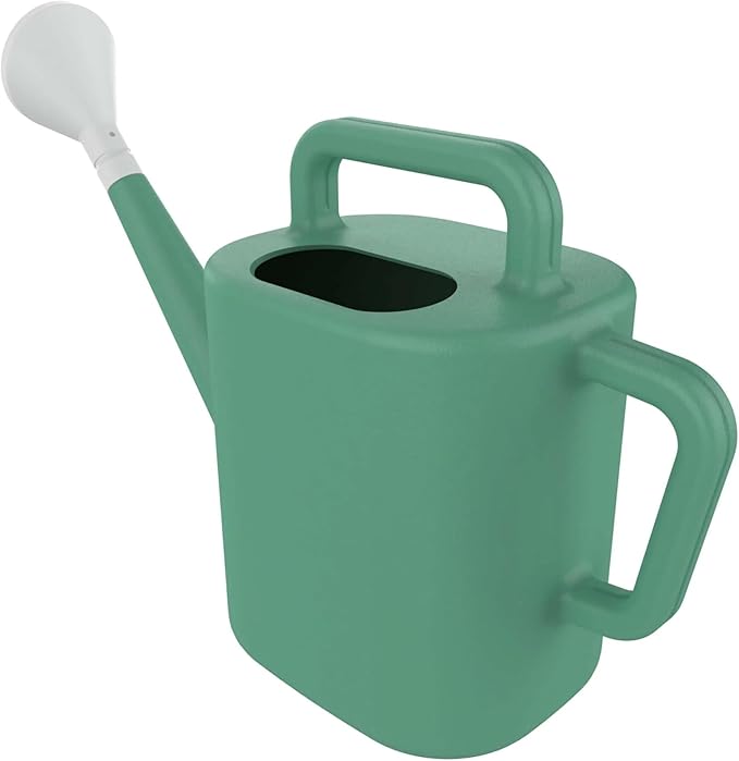 2 Gallon Resin Watering Can Green Lily – Top & Side Dual Handle - Image 4
