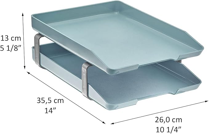 Acrimet Traditional 2 Tier Letter Tray, Front Load Design, A4 Letter Size - Image 9