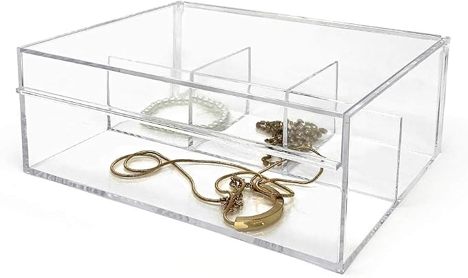 Isaac Jacobs 4-Compartment Clear Acrylic Organizer - Image 3