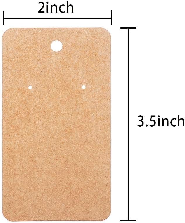 WeLiu Earring Card Holder 256 Pack Display Cards Hanging Earring, Kraft Paper - Image 2