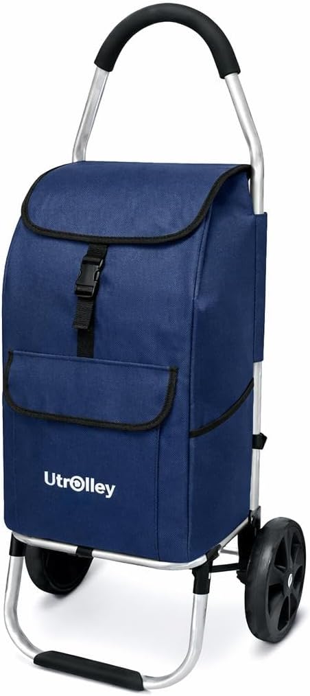 Ultra-Lightweight Blue Foldable Shopping Cart by Unknown