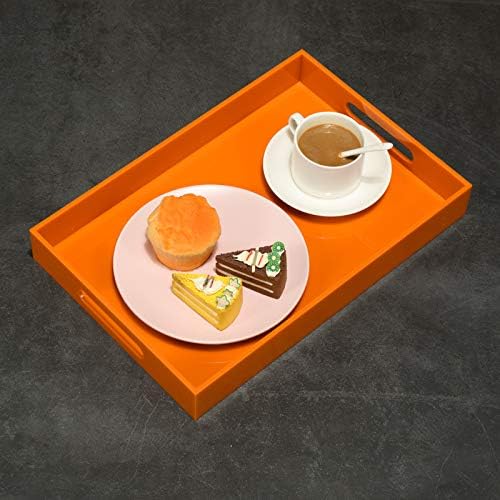 Orange Sturdy Acrylic Serving Tray - Image 4